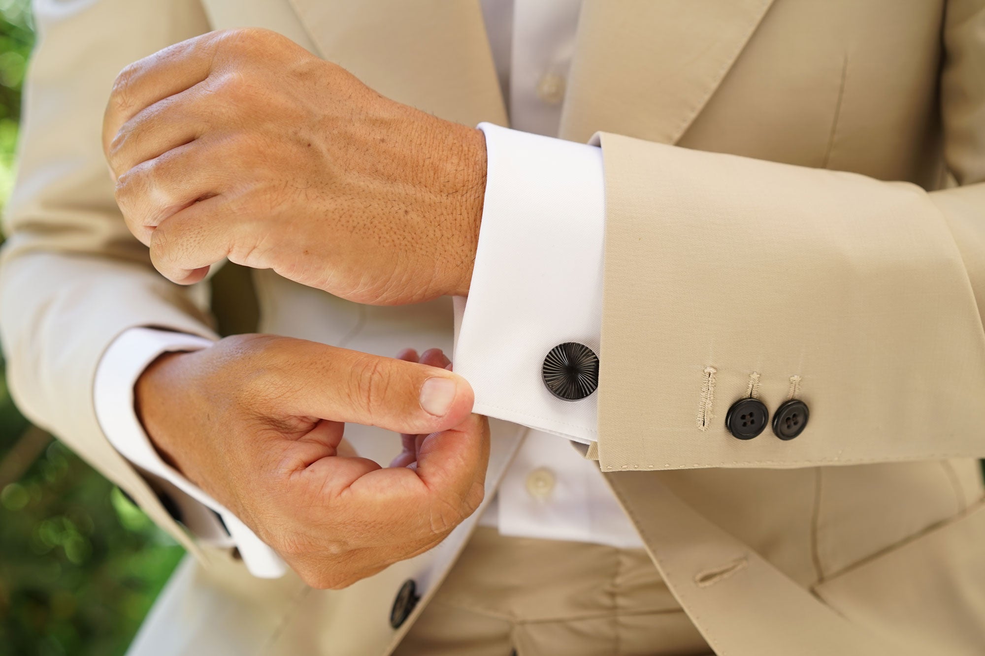 Mr Dent Black Cufflinks