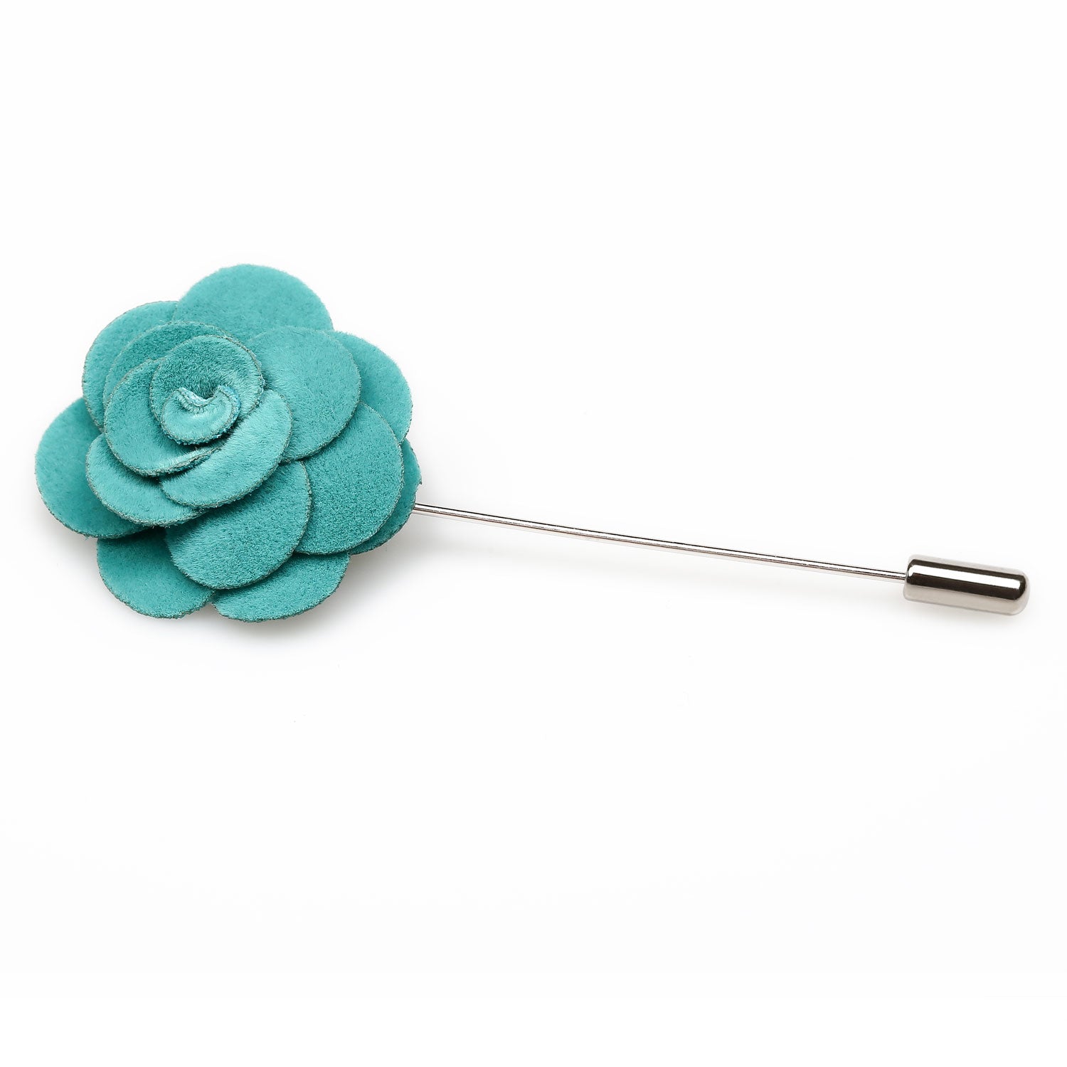 Teal Mini Velvet Lapel Pin