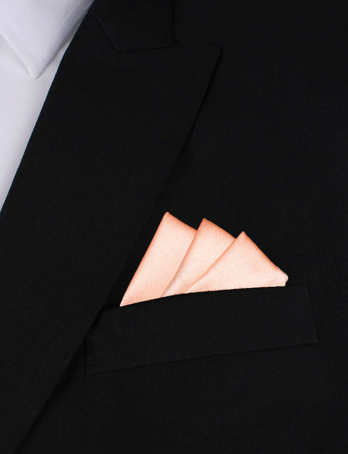 Salmon Satin Pocket Square