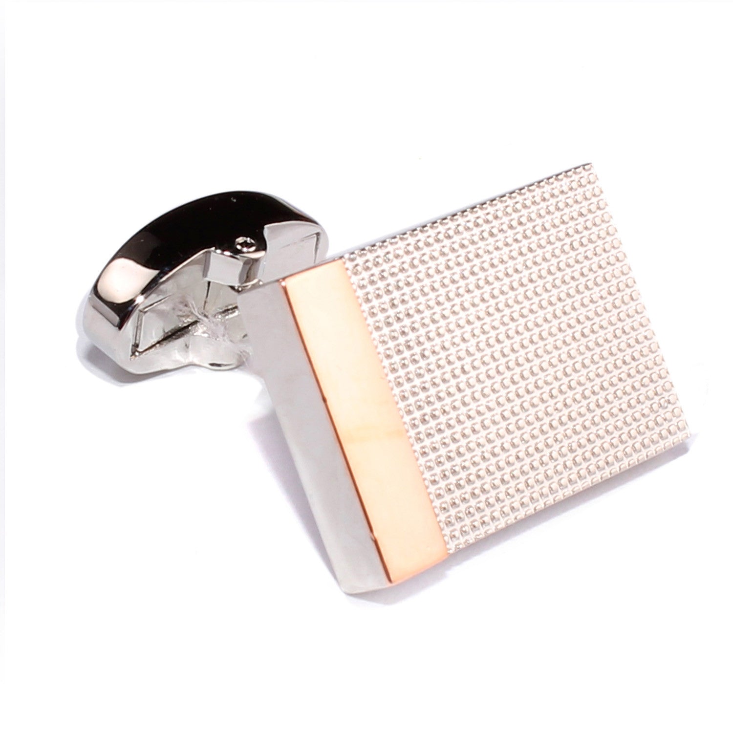 Silver Studded Rectangle Bar Cufflinks