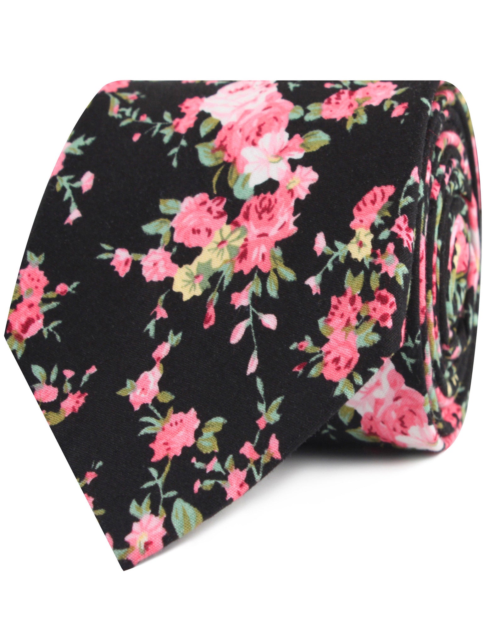 Carnation Floral Pink Tie