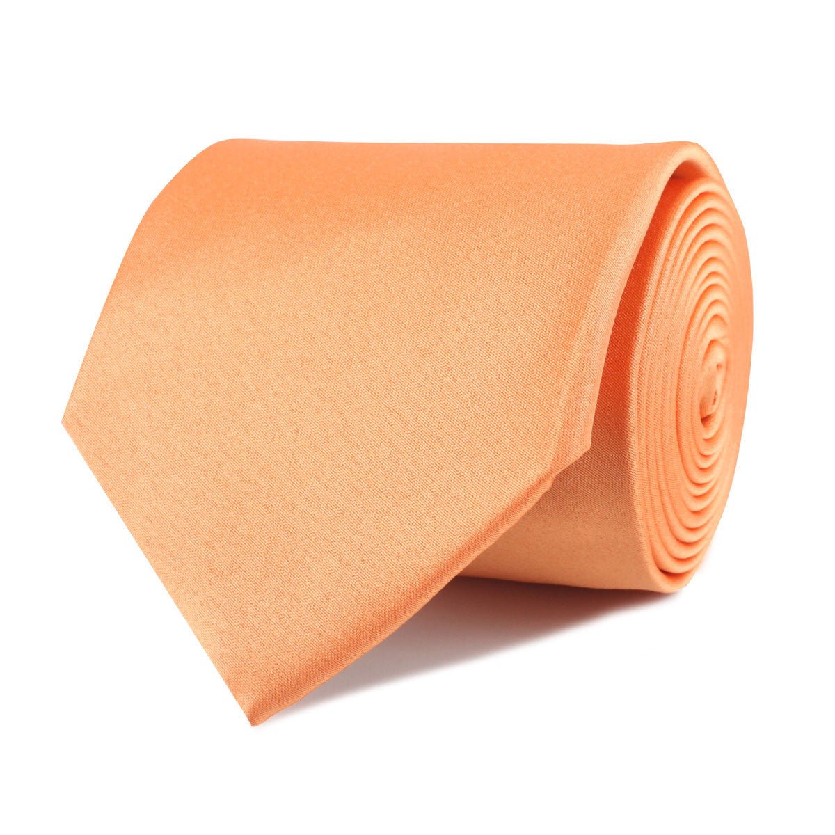 Orange Tangerine Satin Necktie