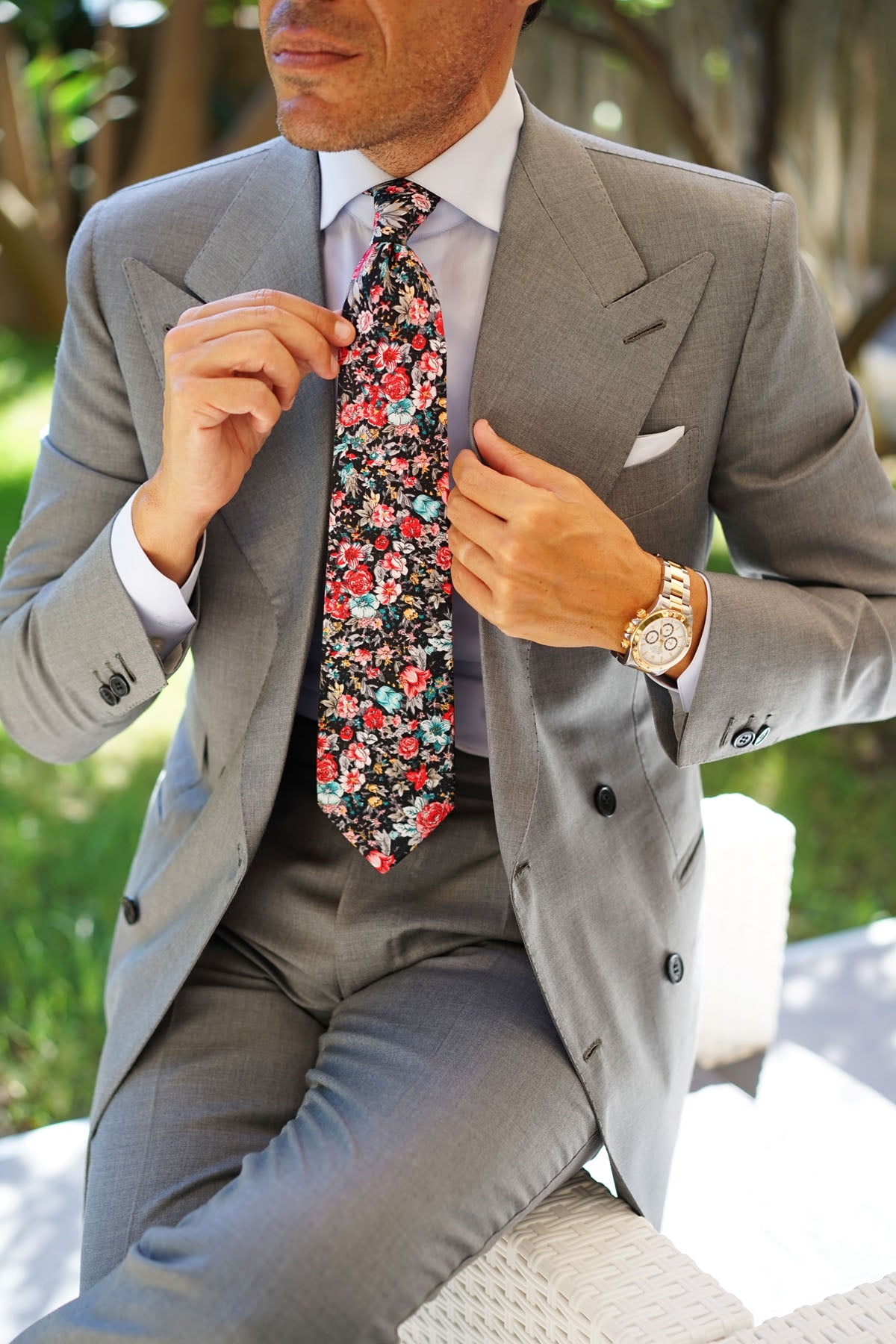 Sardinia Bloom Floral Tie