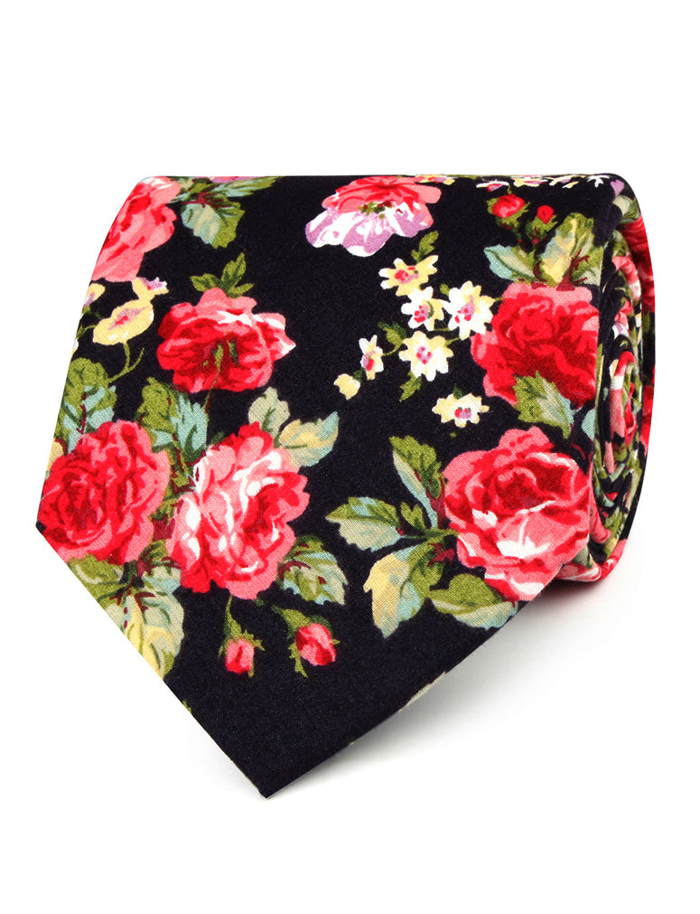 Santorini Pink Roses Necktie