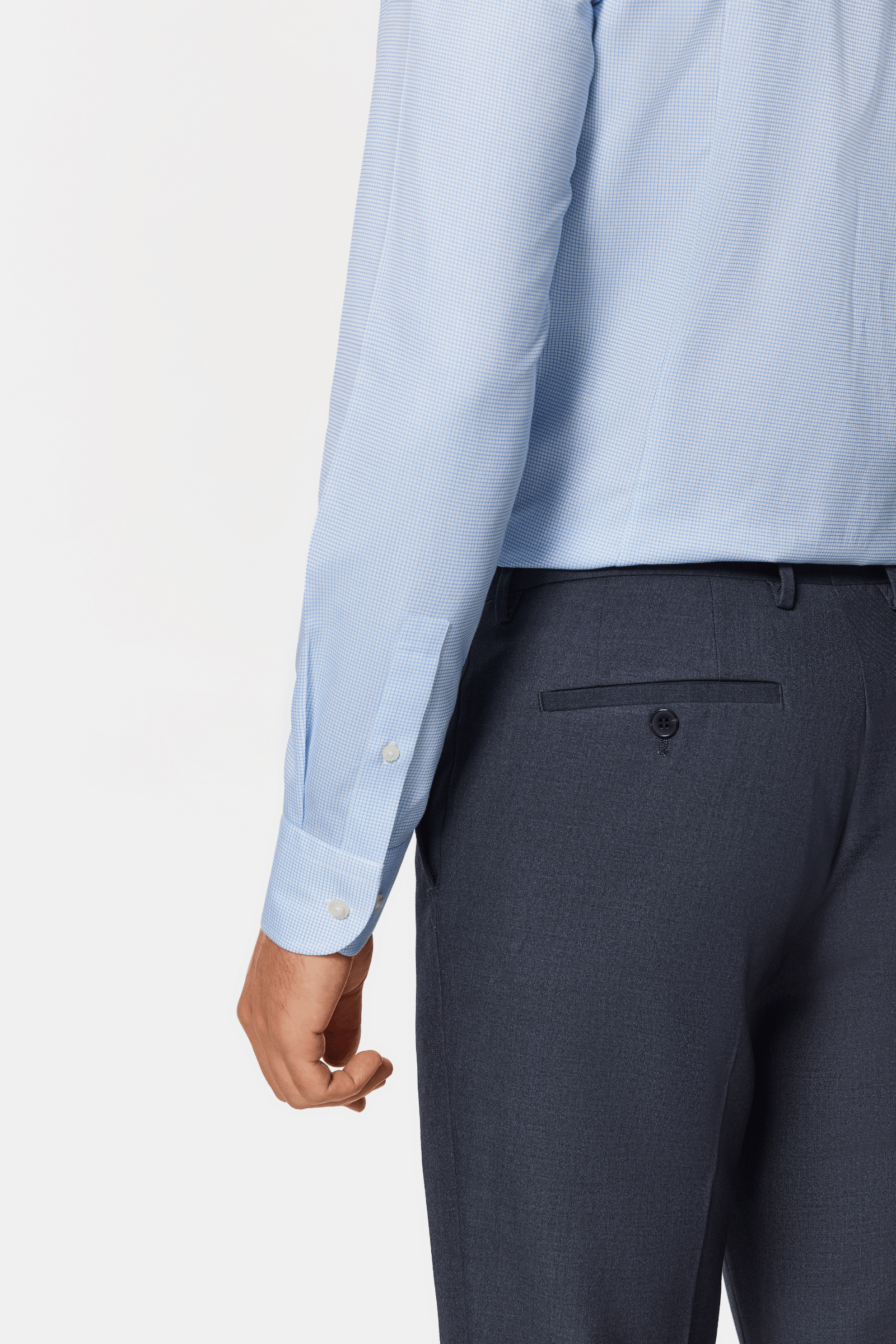 Bateman Blue Weave Lucious Non-Iron Shirt