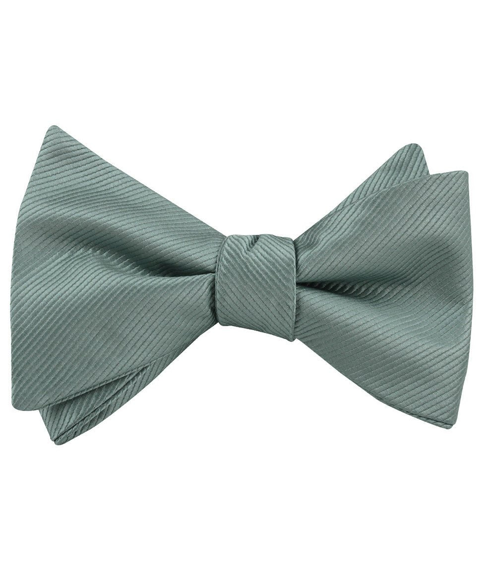 Silver Sage Twill Self Bow Tie