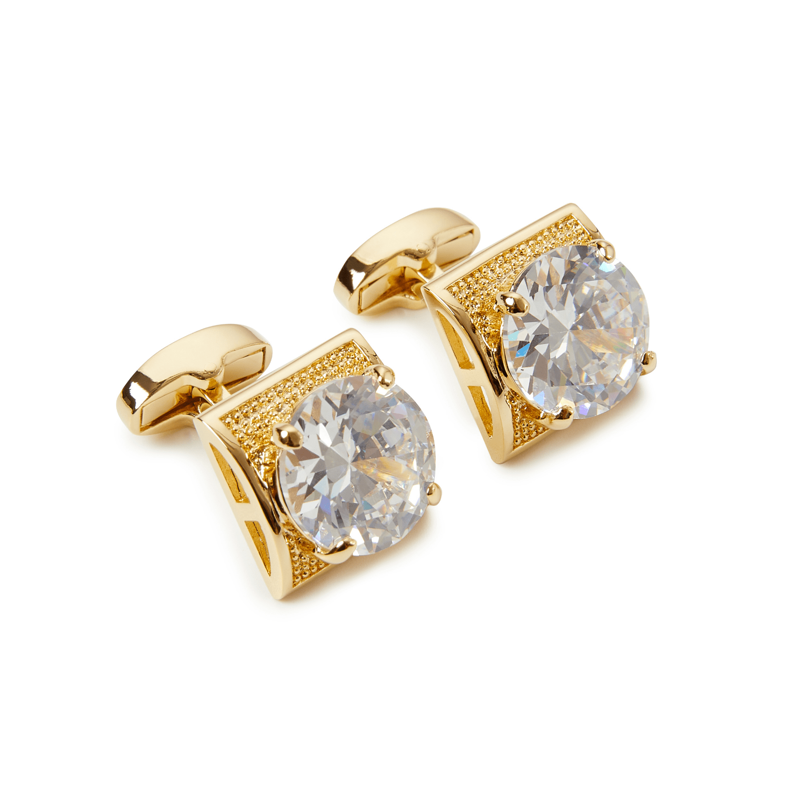 Windsor Crystal Gold Cufflinks