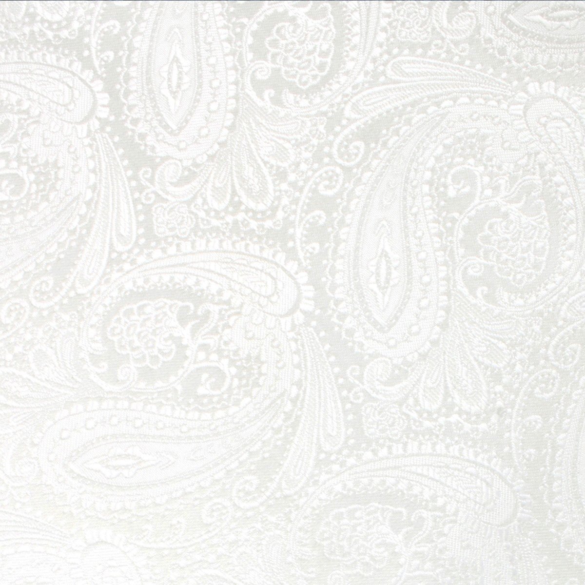 Diamond White Teardrop Paisley Pocket Square