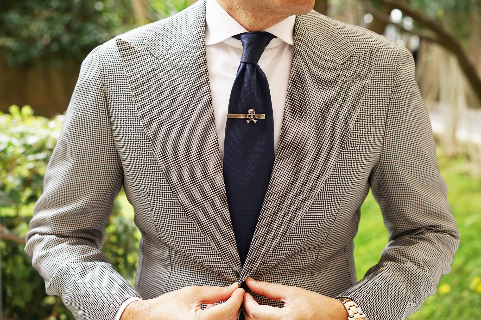 Jolly Roger Skull Tie Bar