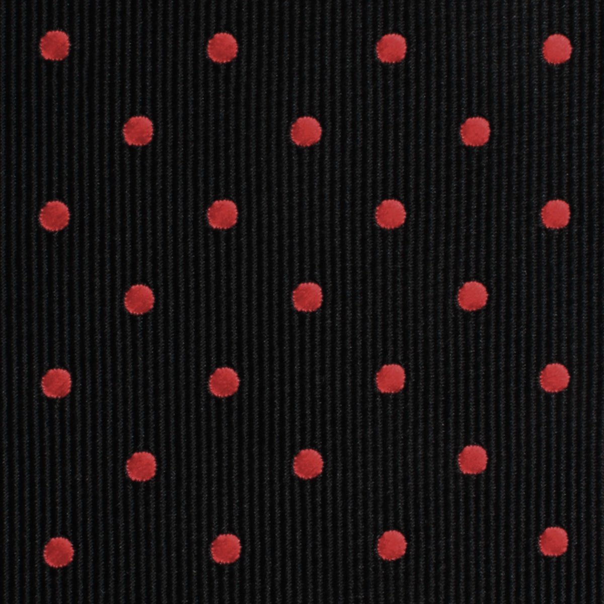 Black with Red Polka Dots Pocket Square