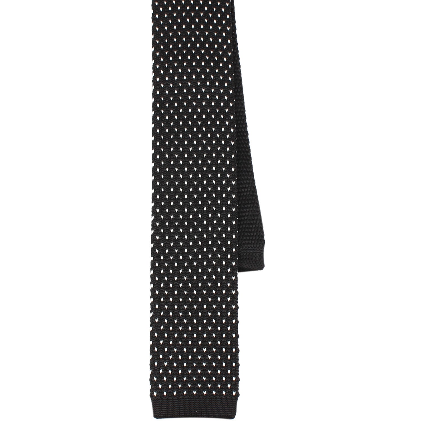 Black & White Pattern Knitted Tie