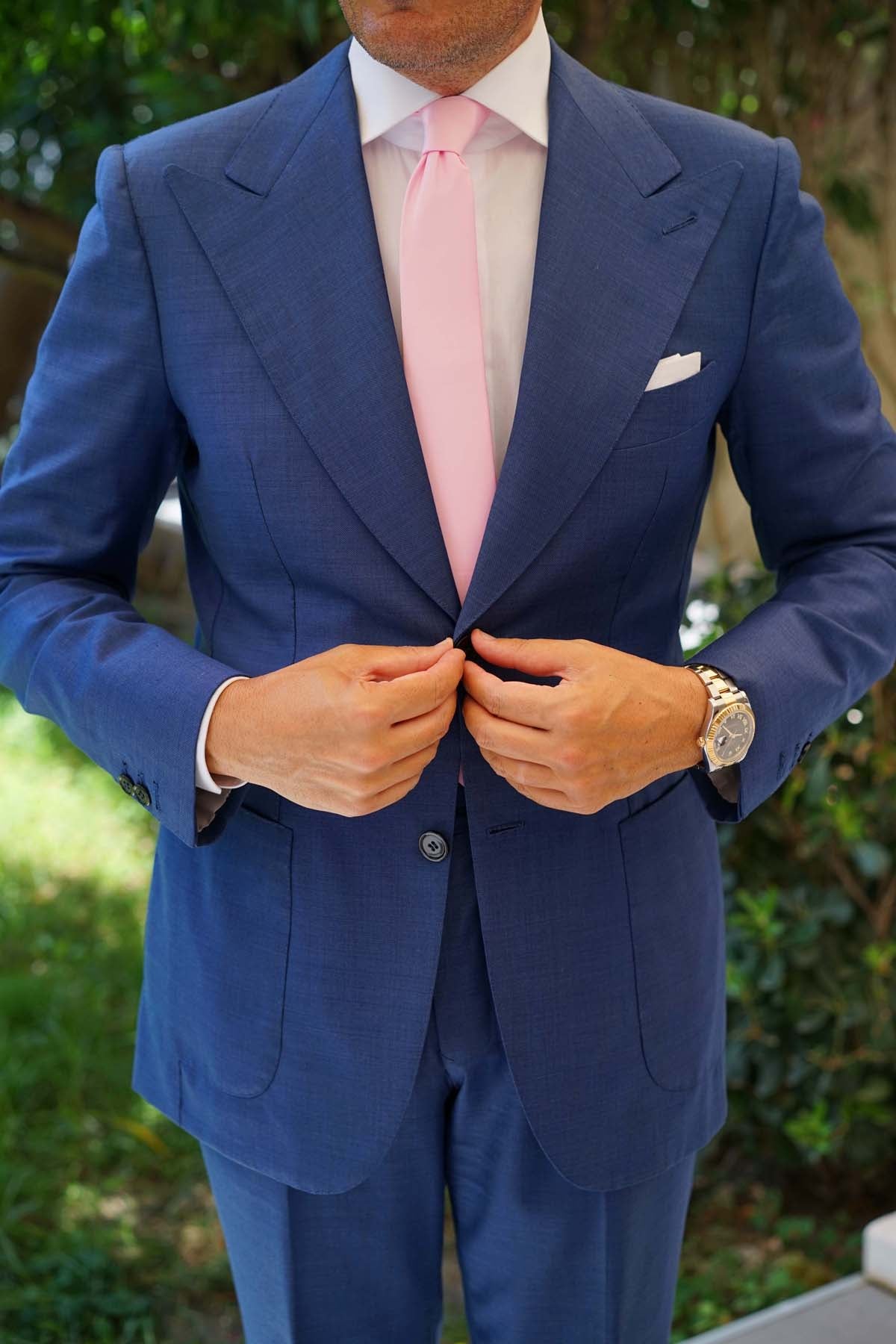 Tickled Pink Satin Skinny Tie