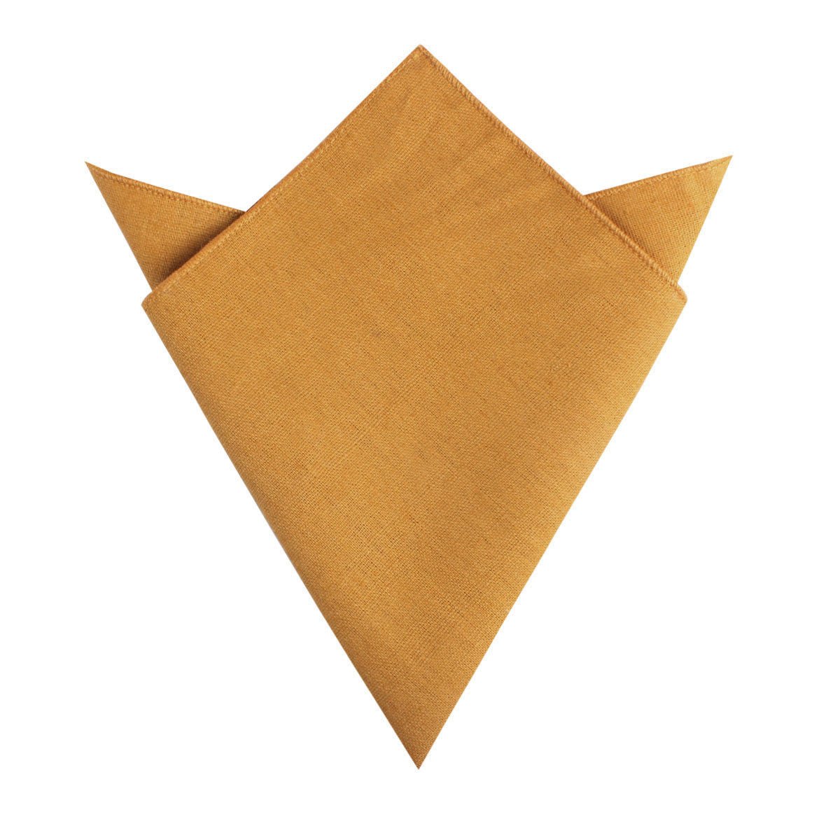 Mustard Yellow Slub Linen Pocket Square