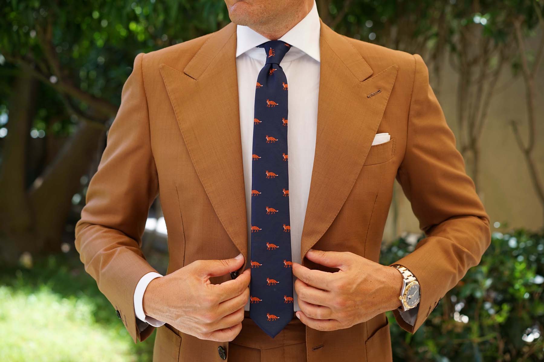 Fox Island Navy Skinny Tie