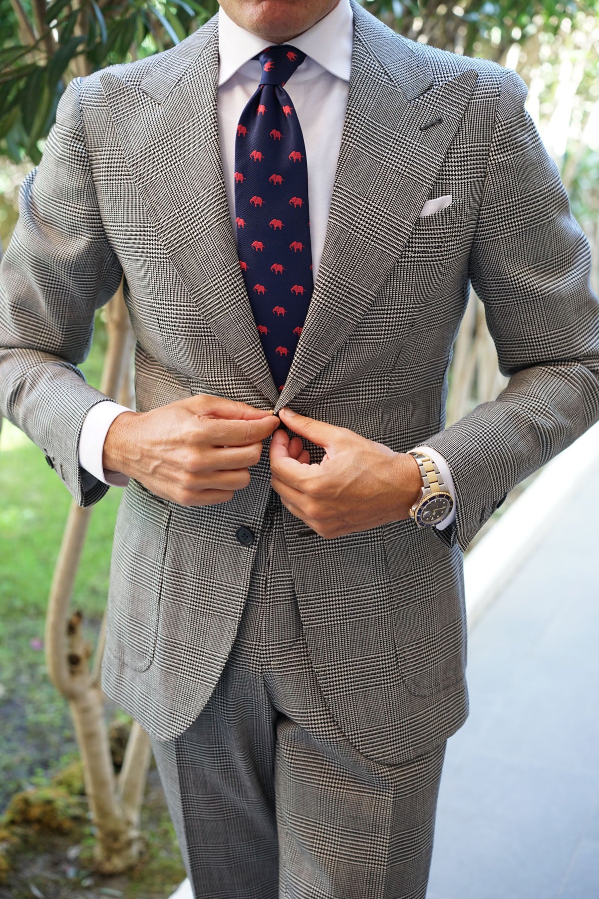 Pink Elephant Necktie