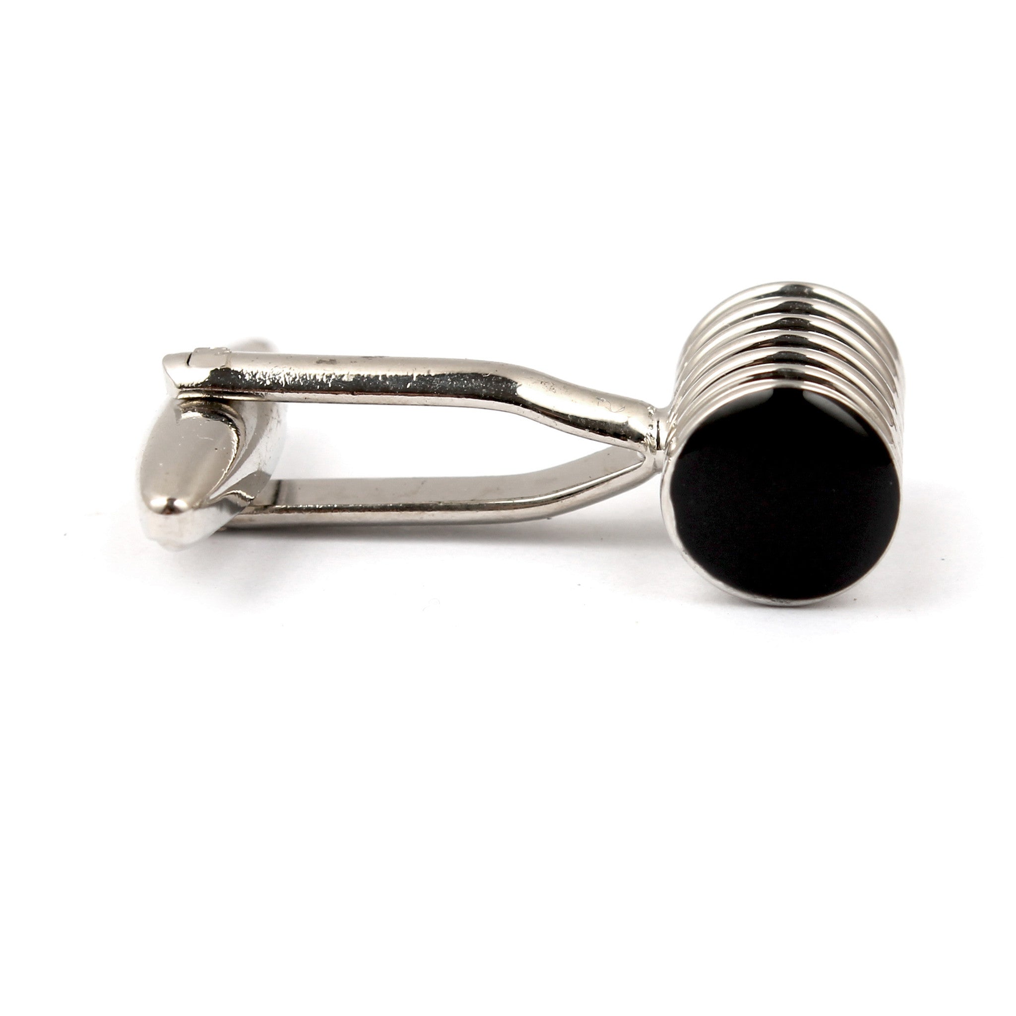 Silver Ribbed Cufflinks