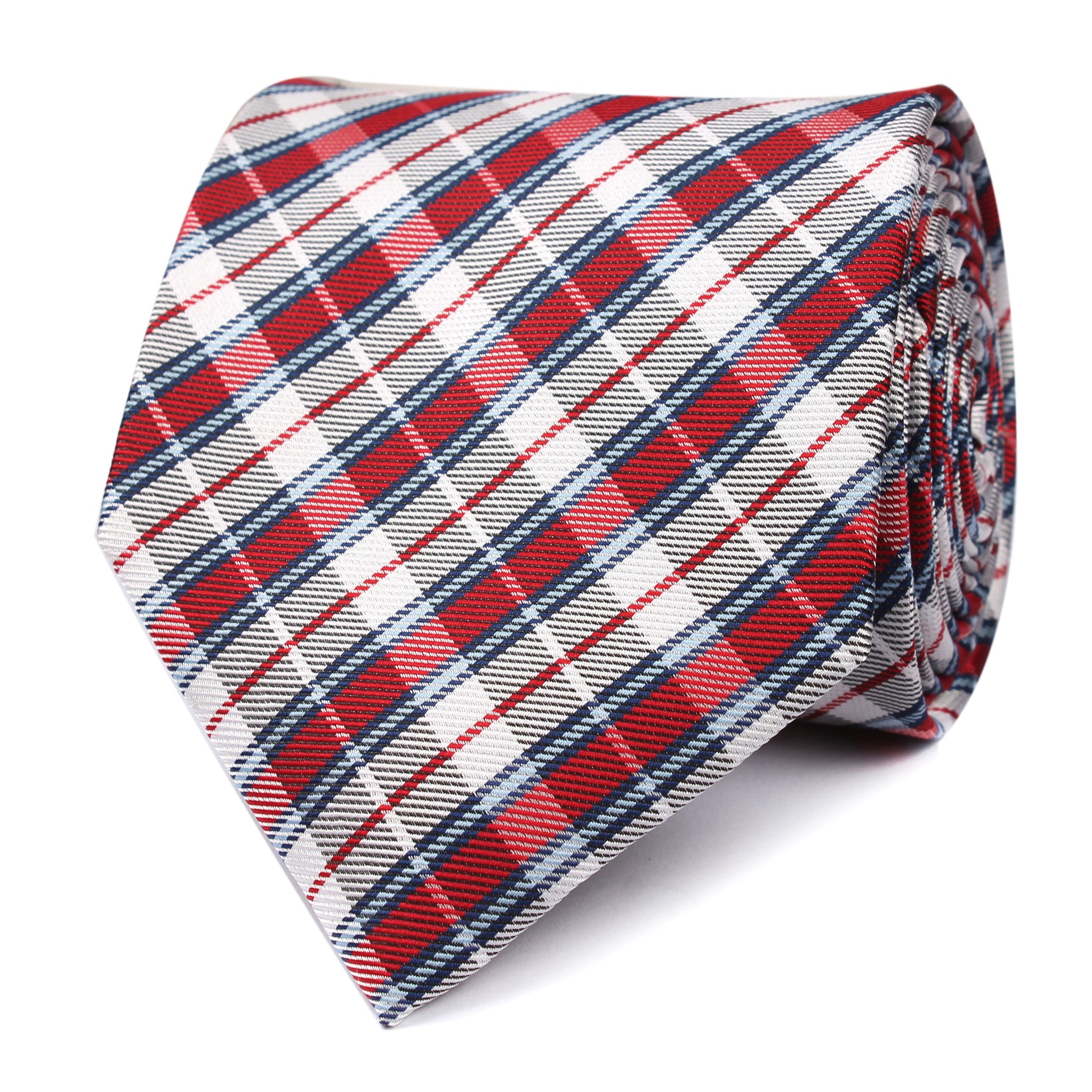 Tango Maroon with Blue Stripes Necktie