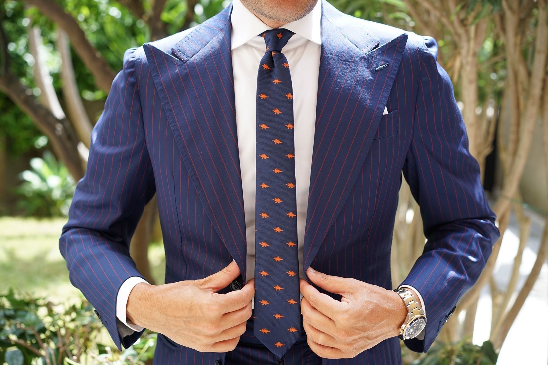 Stegosaurus Dinosaur Skinny Tie