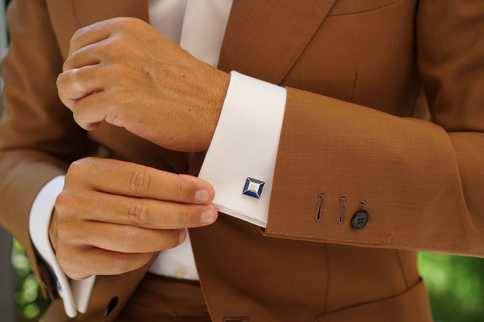 Richard III Blue and Silver Square Cufflinks