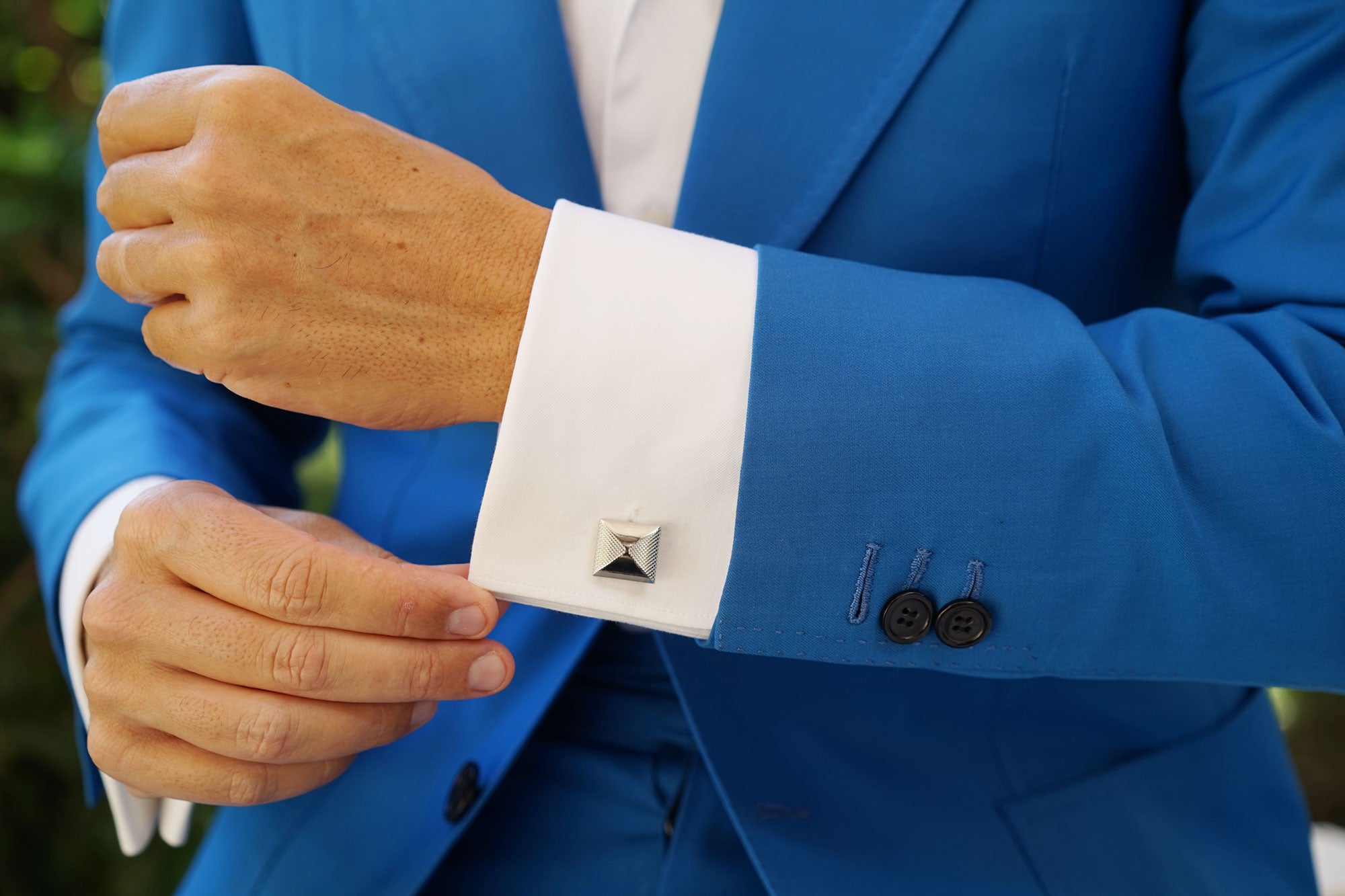 King Tut Silver Cufflinks