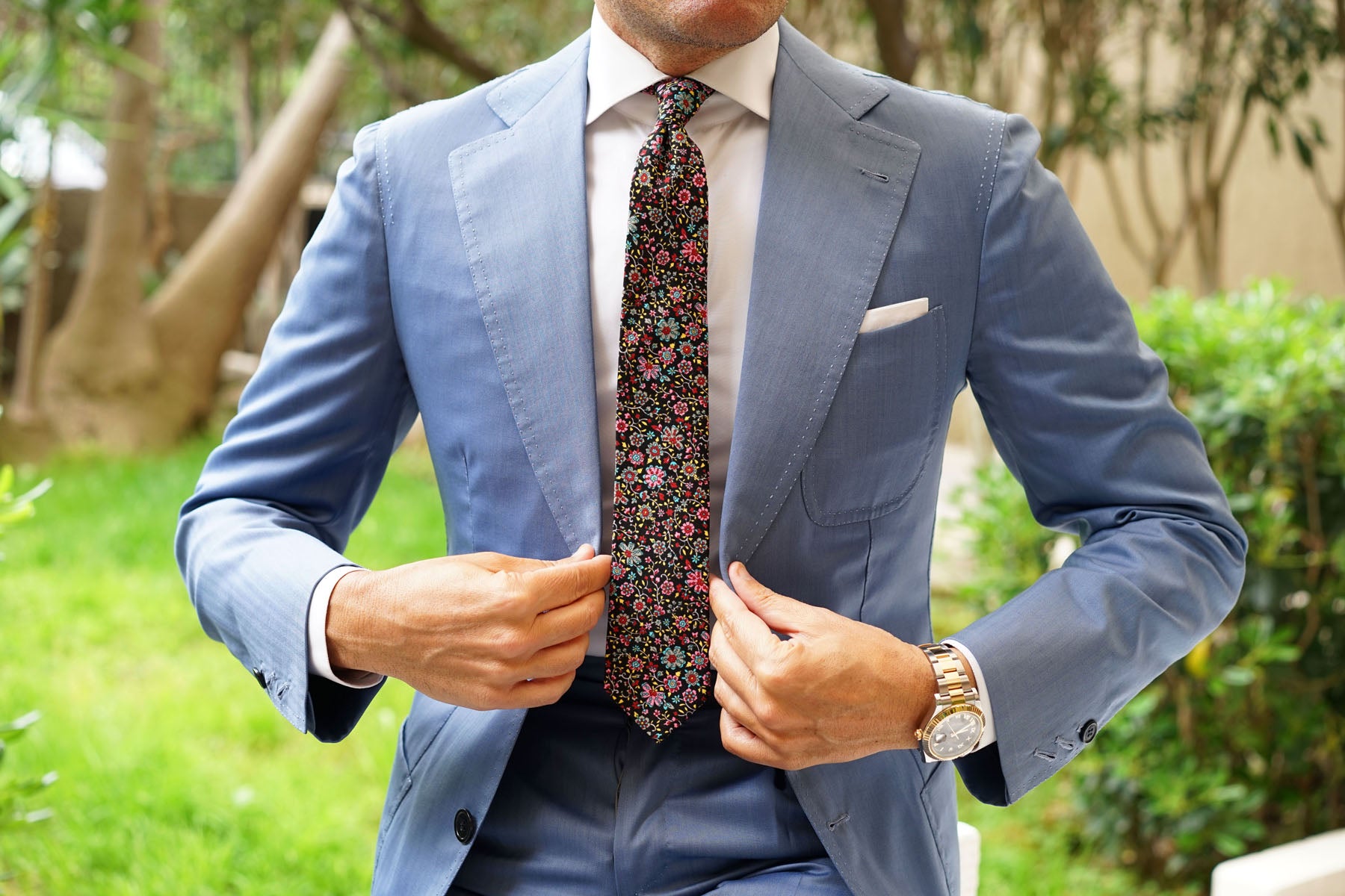 Istanbul Floral Skinny Tie