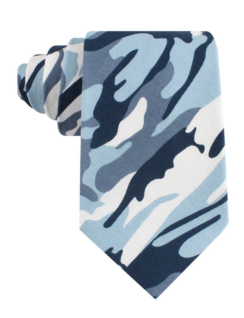 Sea Blue Camo Tie