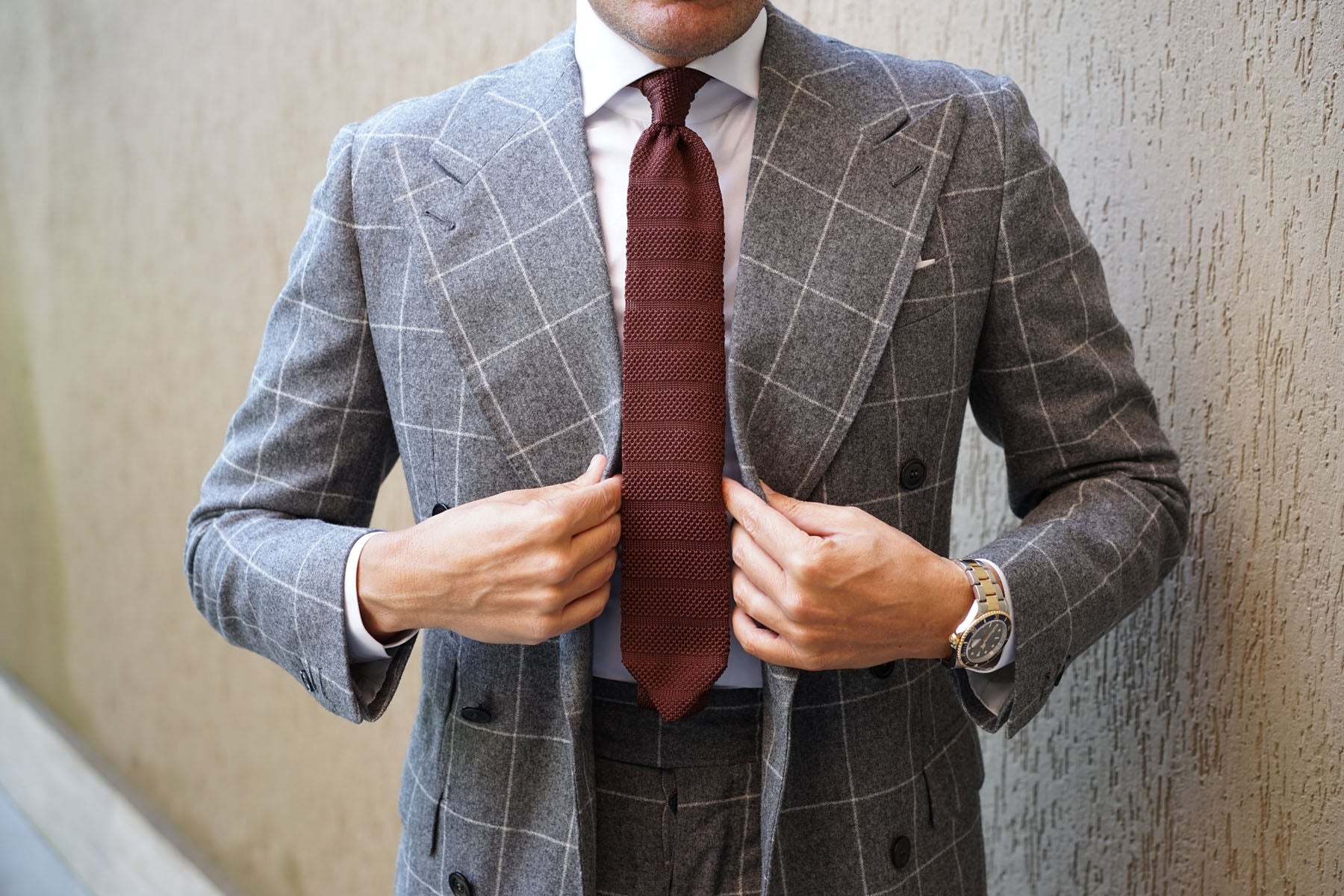 Macchiato Brown Knitted Tie