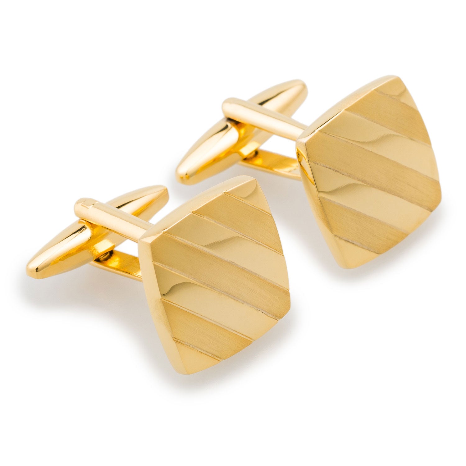 Great Khan Brushed Gold Cufflinks