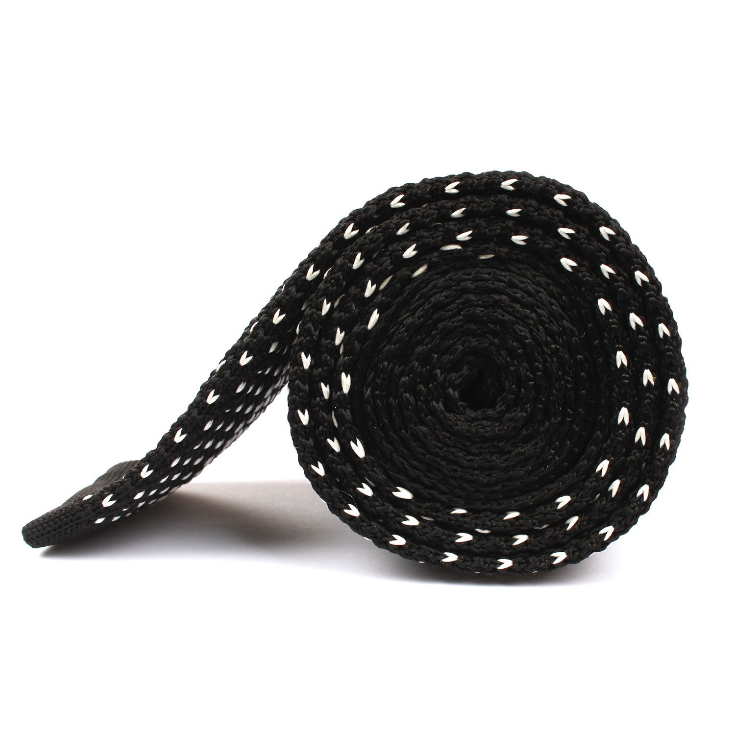 Black & White Pattern Knitted Tie