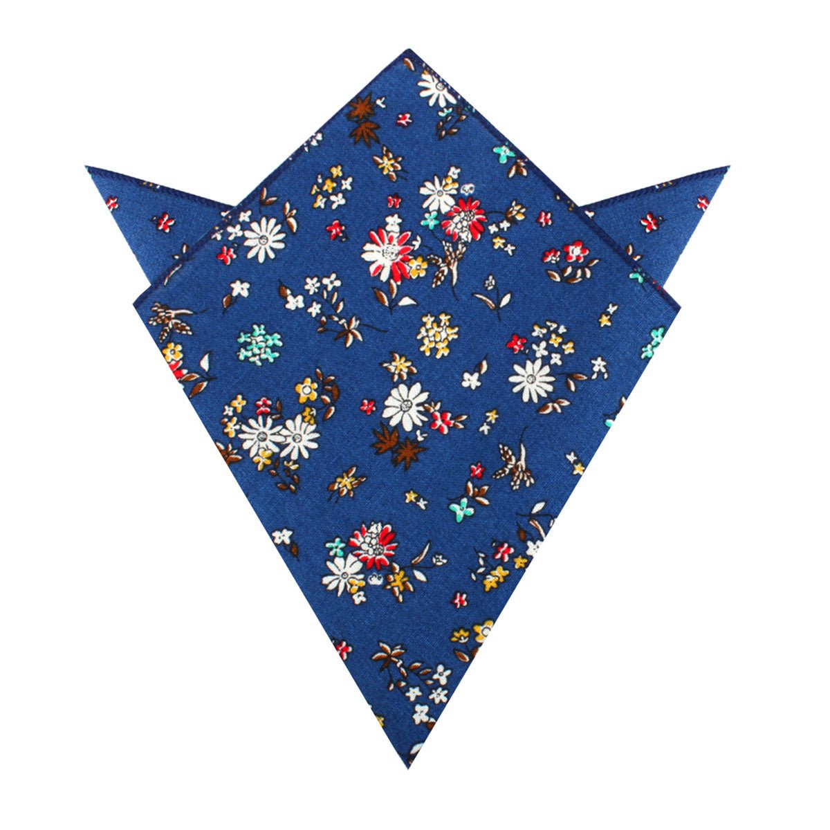 Floraison Carnivale Blue Floral Pocket Square