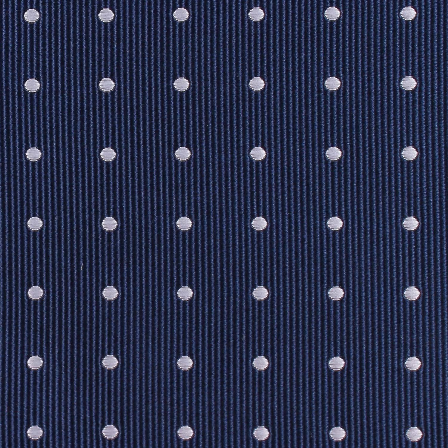 The OTAA Navy Blue with White Polka Dots Self Tie Diamond Tip Bow Tie