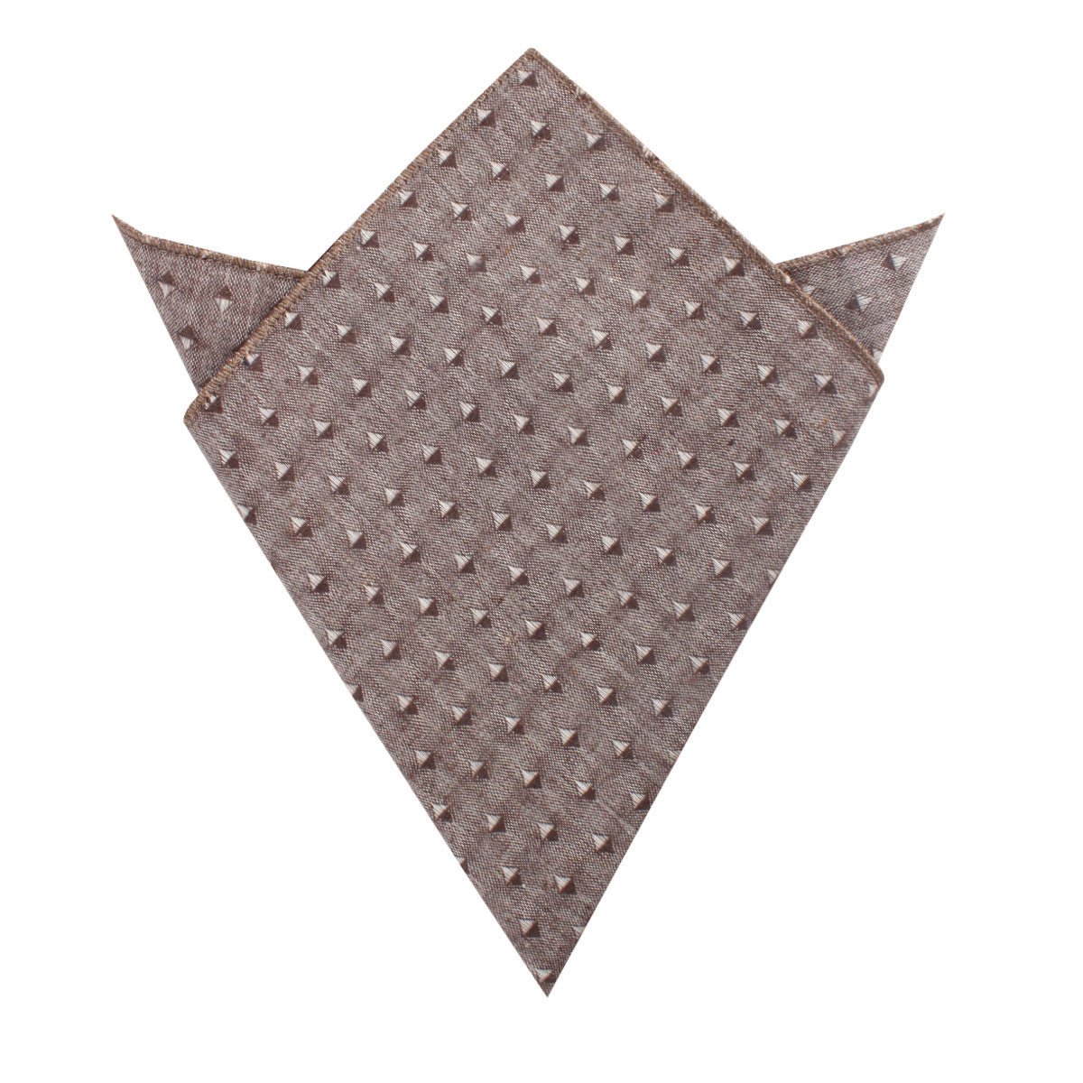 Inception Brown Linen Pocket Square