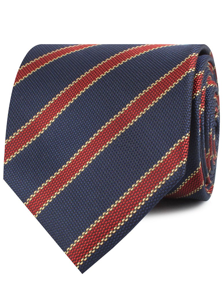 Cambridge Navy Blue with Royal Red Stripes Necktie