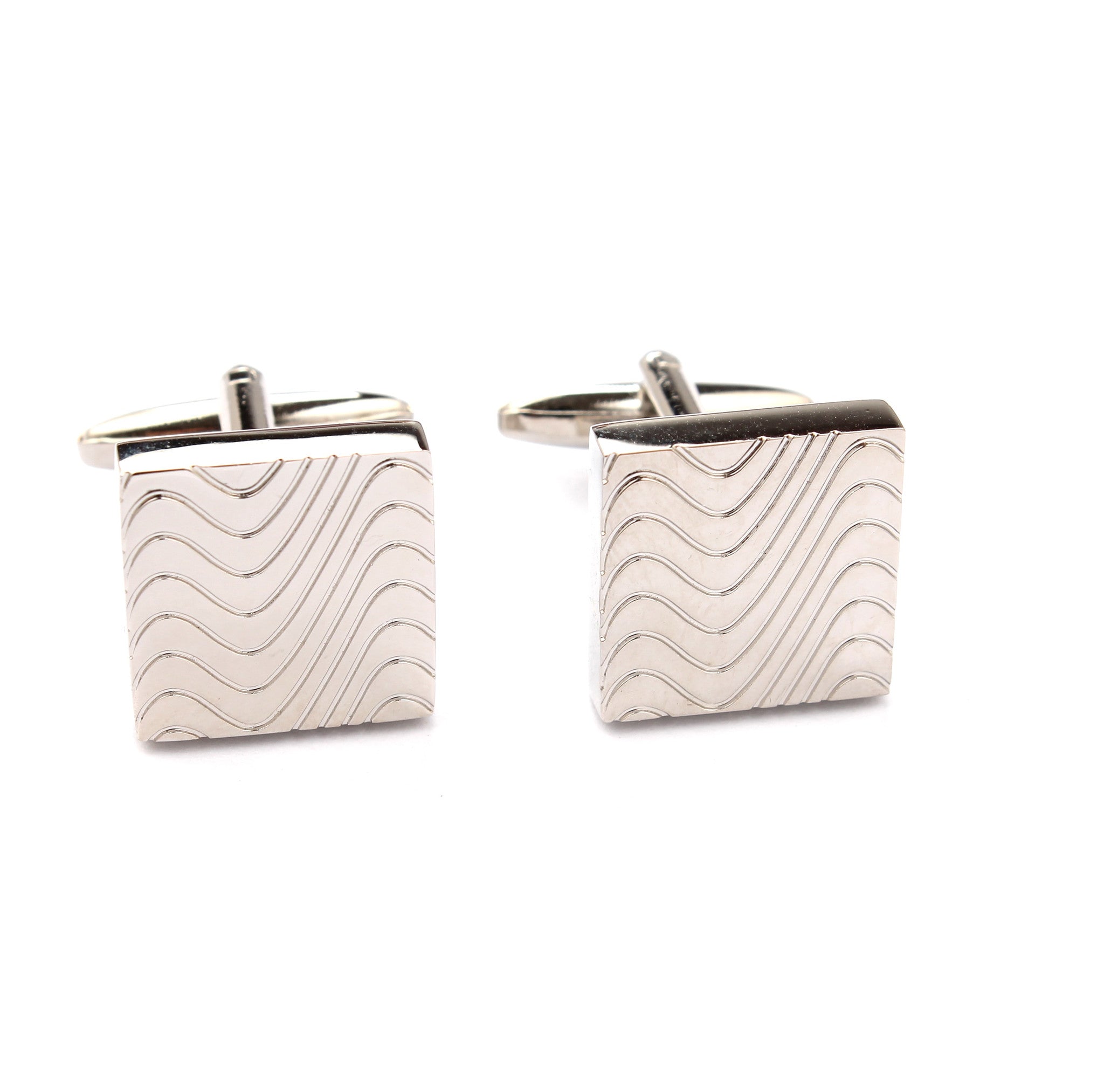 Silver Wave Cufflinks