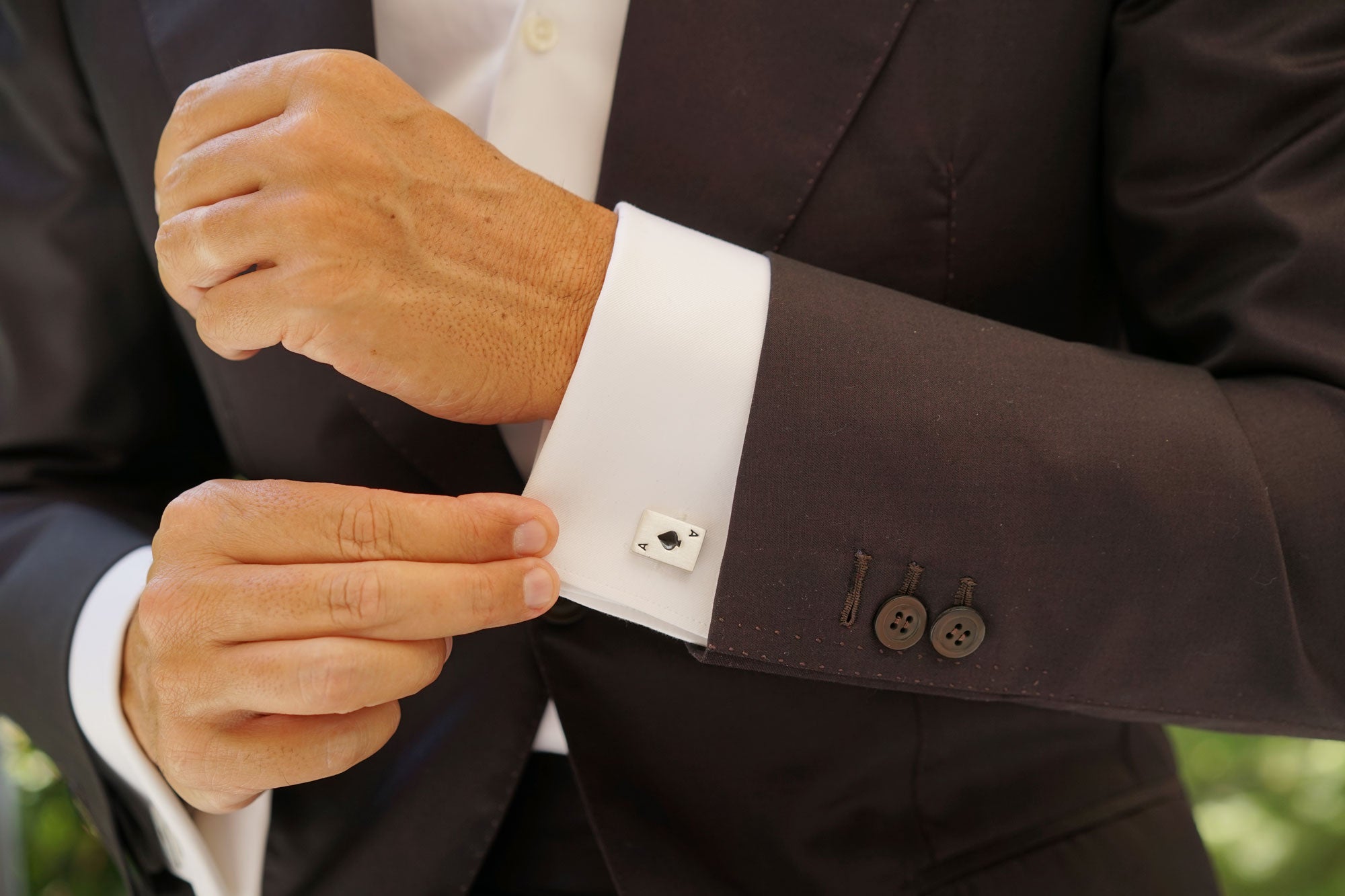 Ace of Spades Card Cufflinks