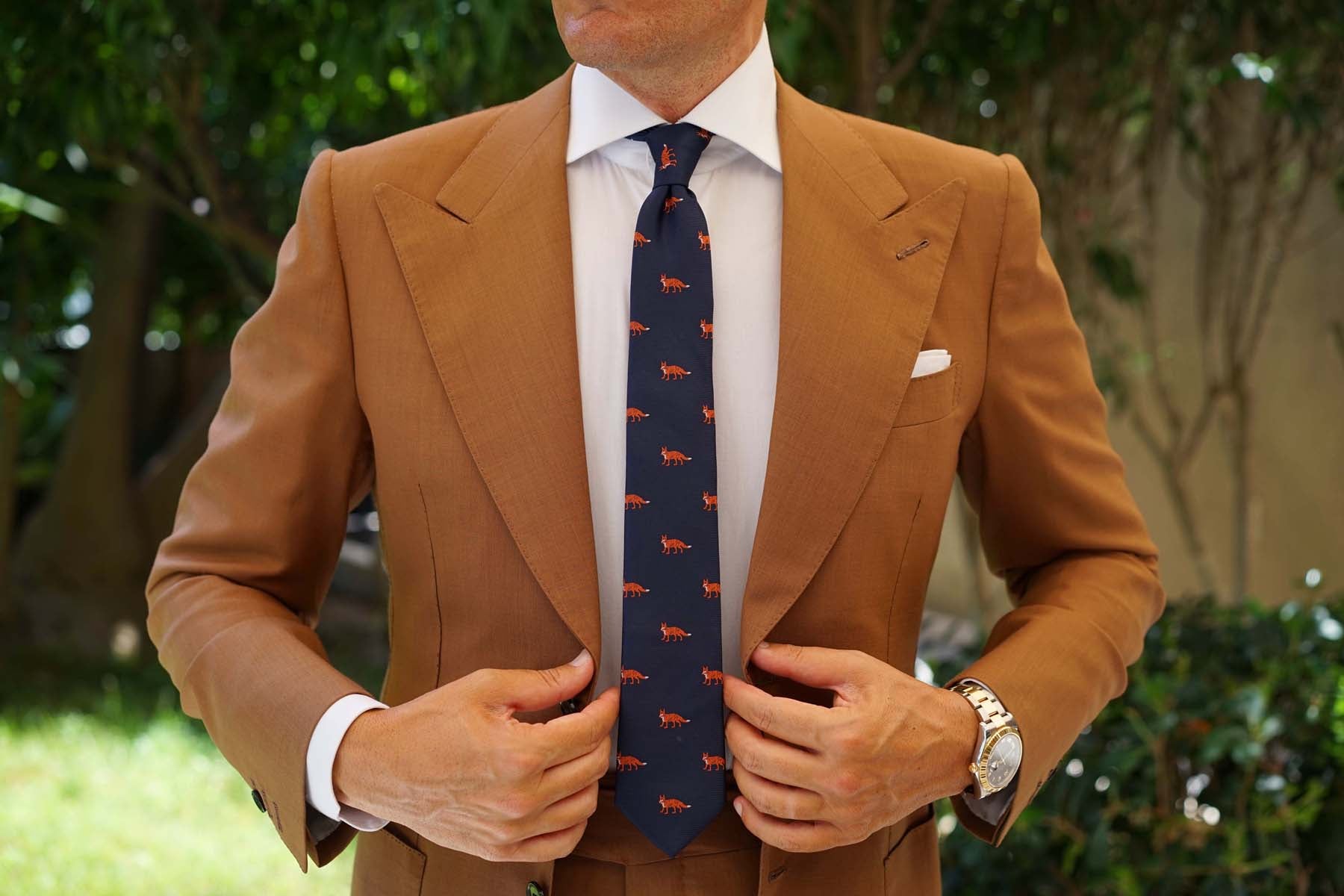 Fox Island Navy Skinny Tie