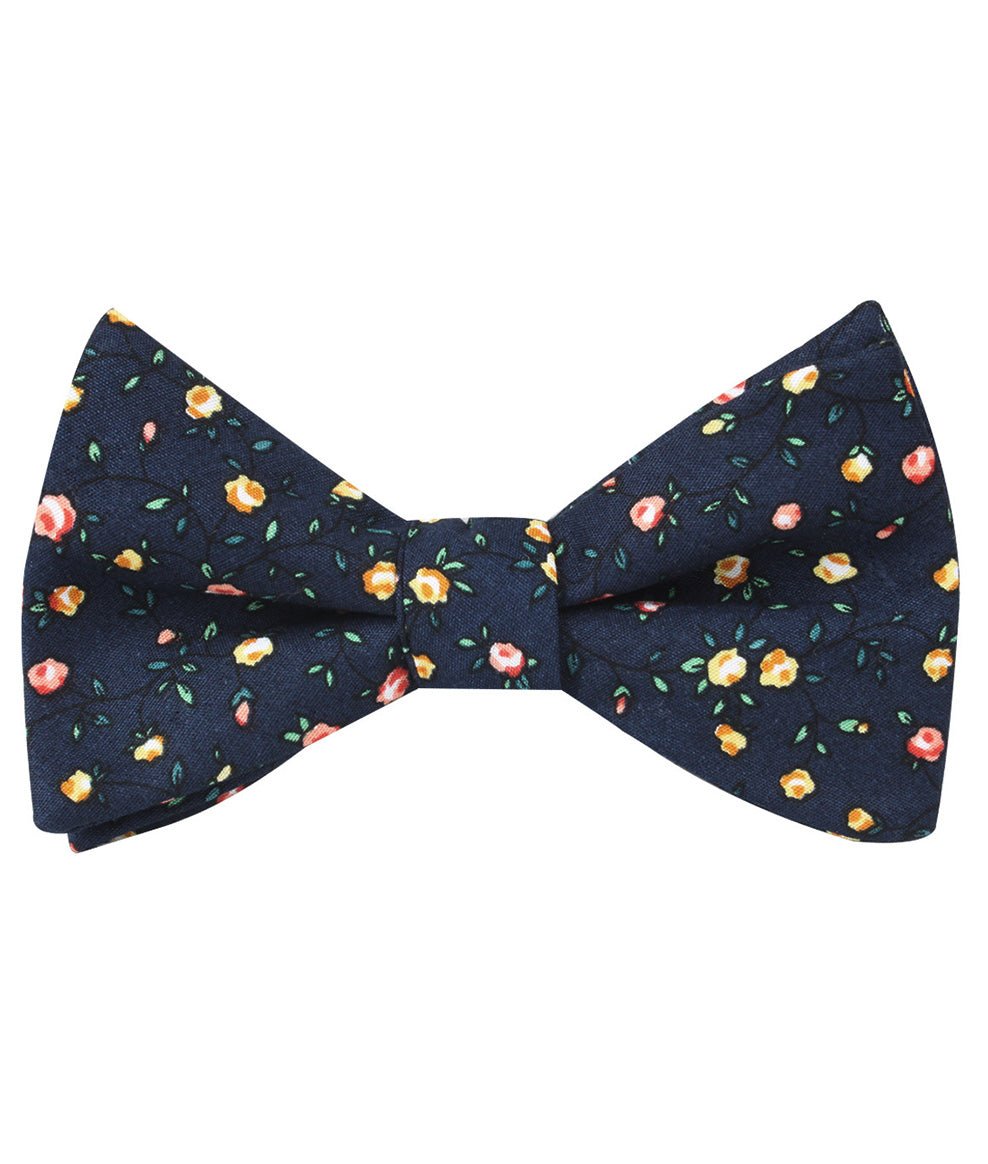 Paris Floral Self Bow Tie