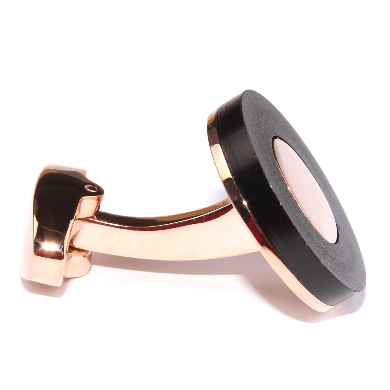 The Kingsman Black and Rose Gold Cufflinks