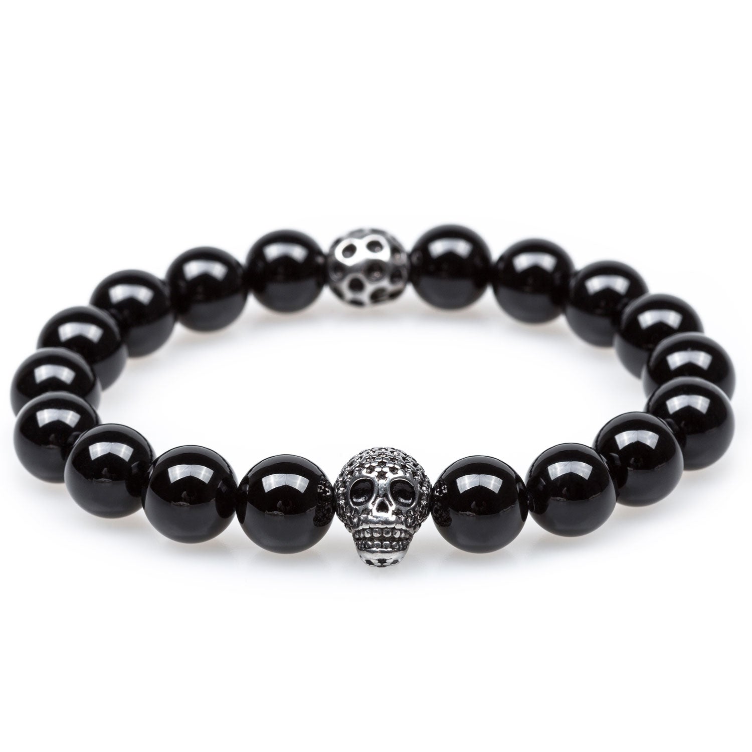 Amazonian Polished Onyx Skull Bracelet