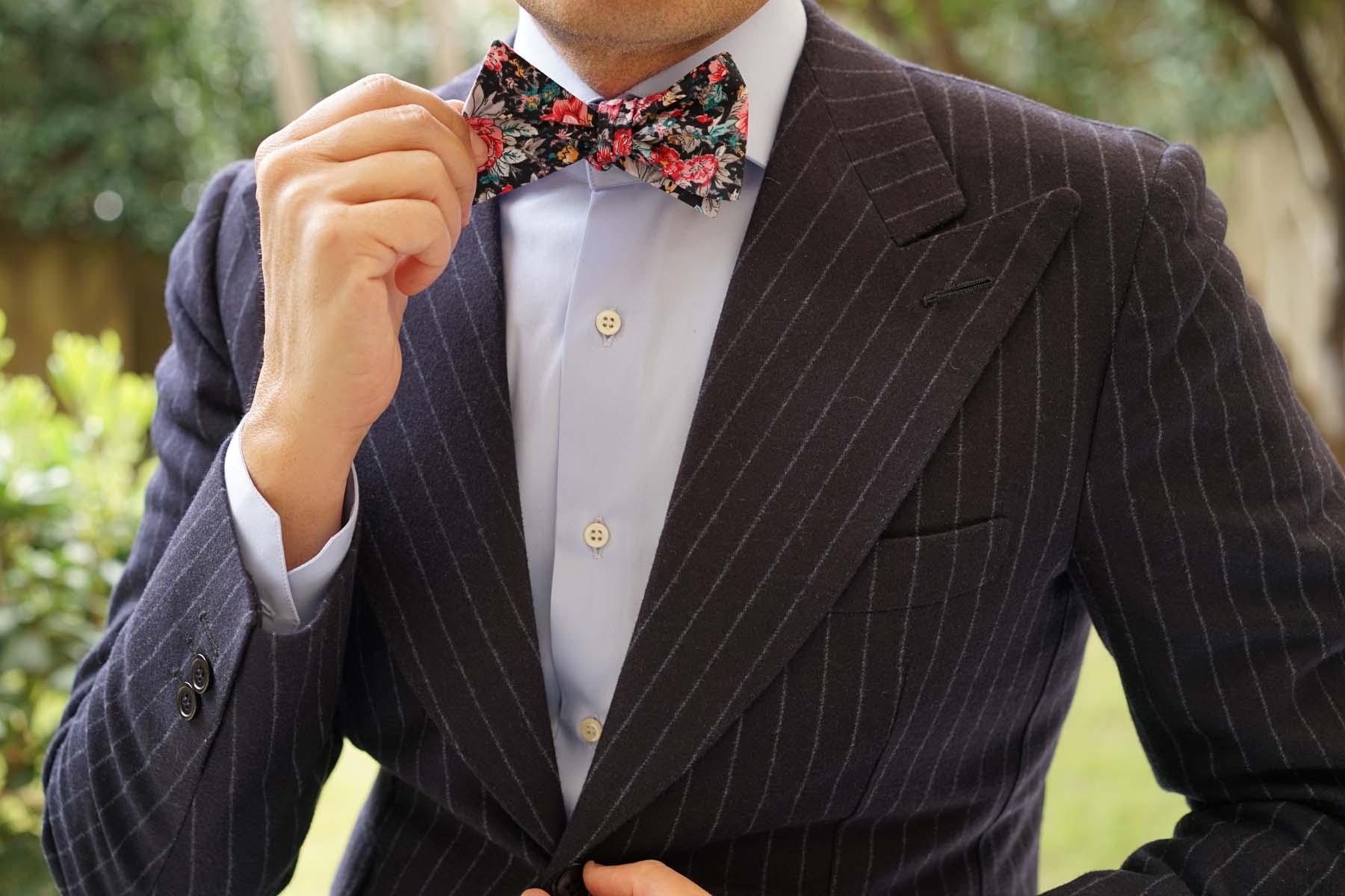 Sardinia Bloom Floral Self Bow Tie