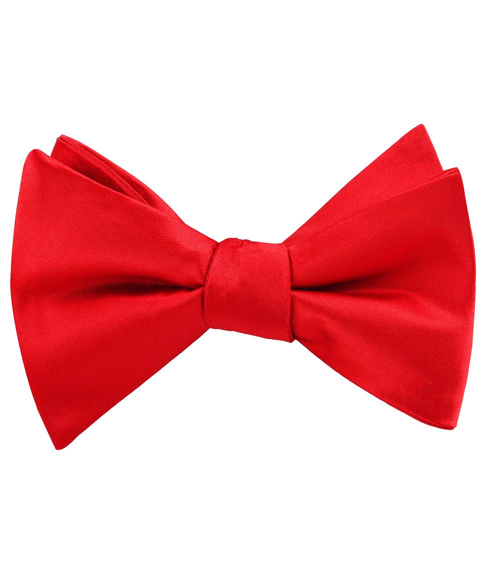 Red Cherry Satin Self Bow Tie