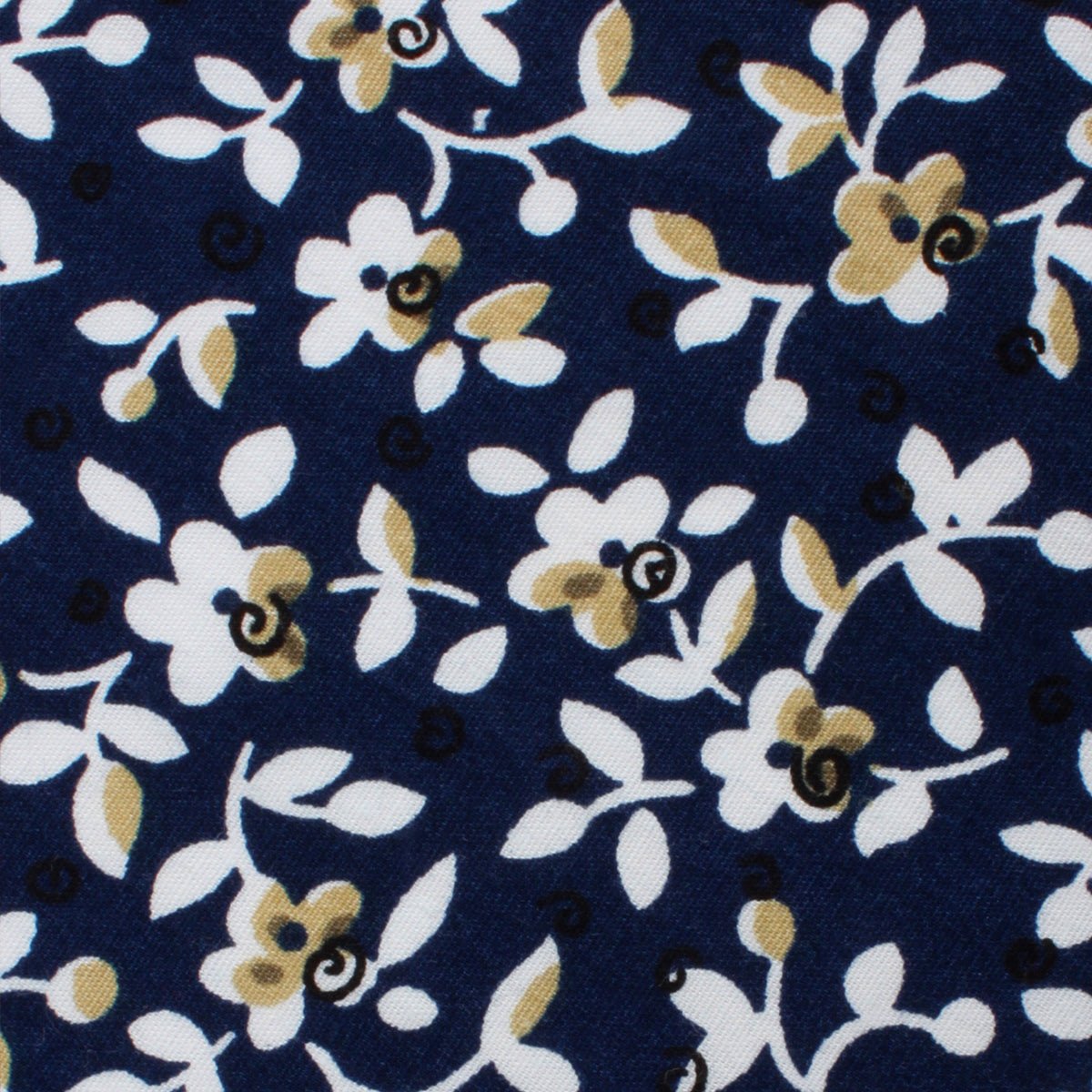 Yukata Navy Blue Floral Pocket Square