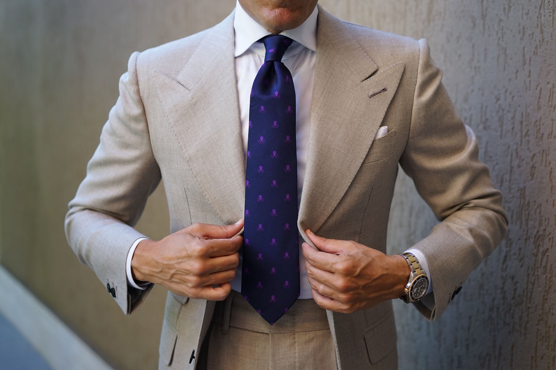 Purple Octopus Tie