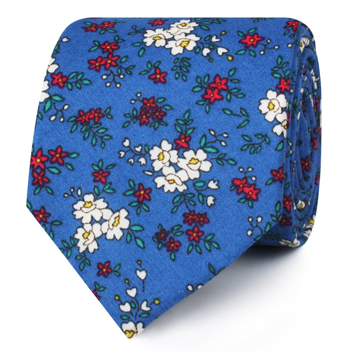 Ravenna Blue Floral Skinny Tie