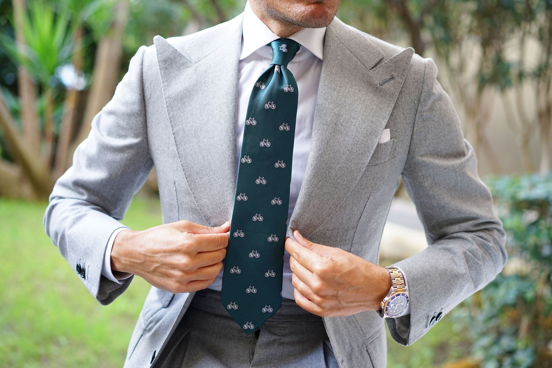 Dark Green French Bicycle Necktie