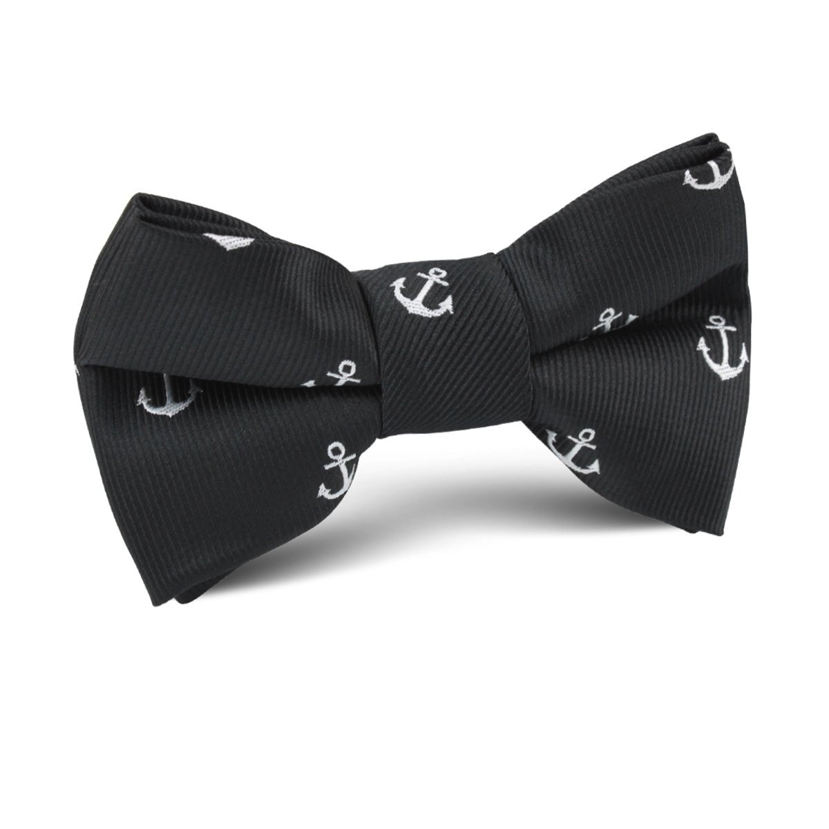 Black Anchor Kids Bow Tie