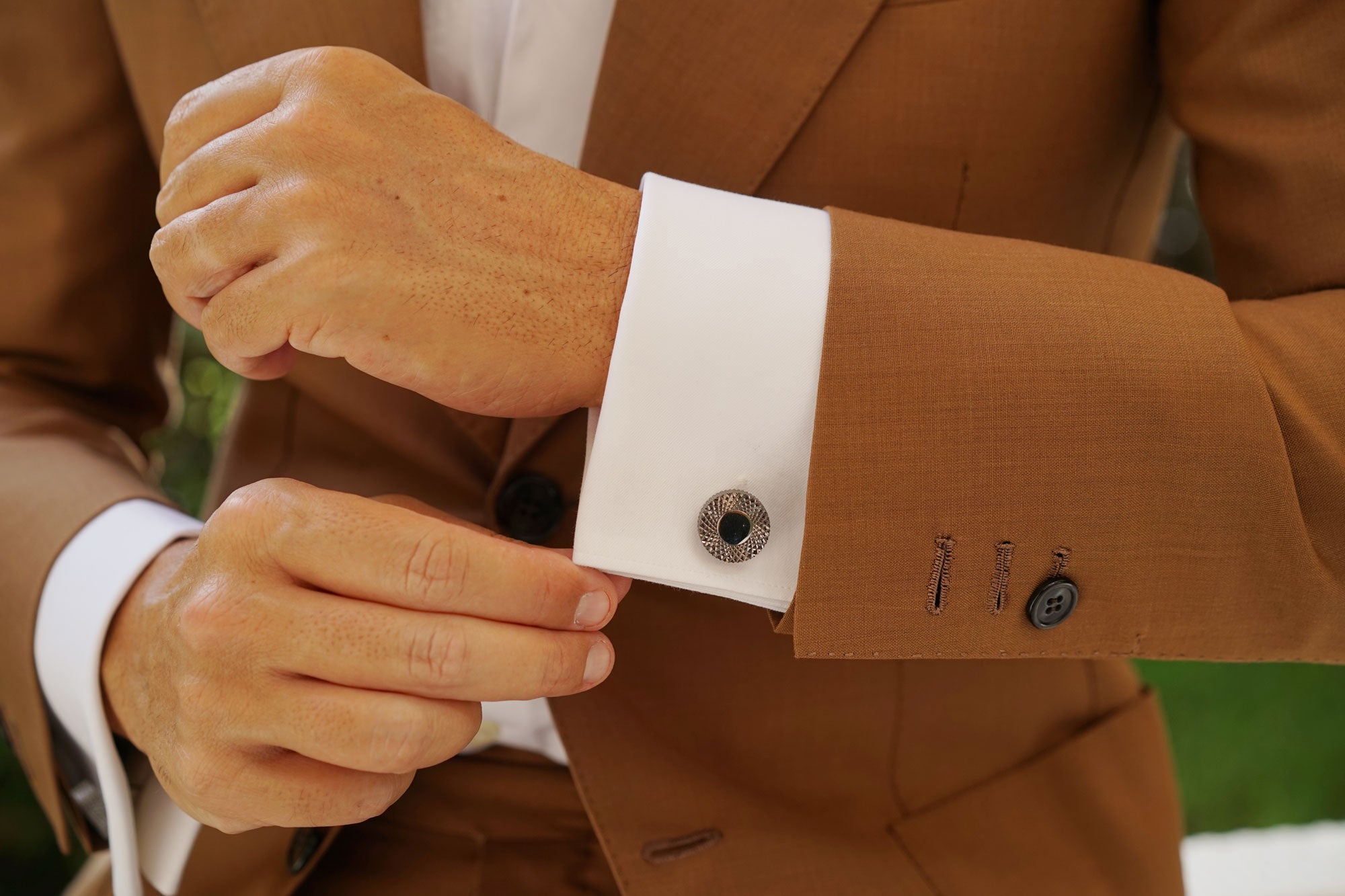 Silver Gunmetal Danielre Cufflinks