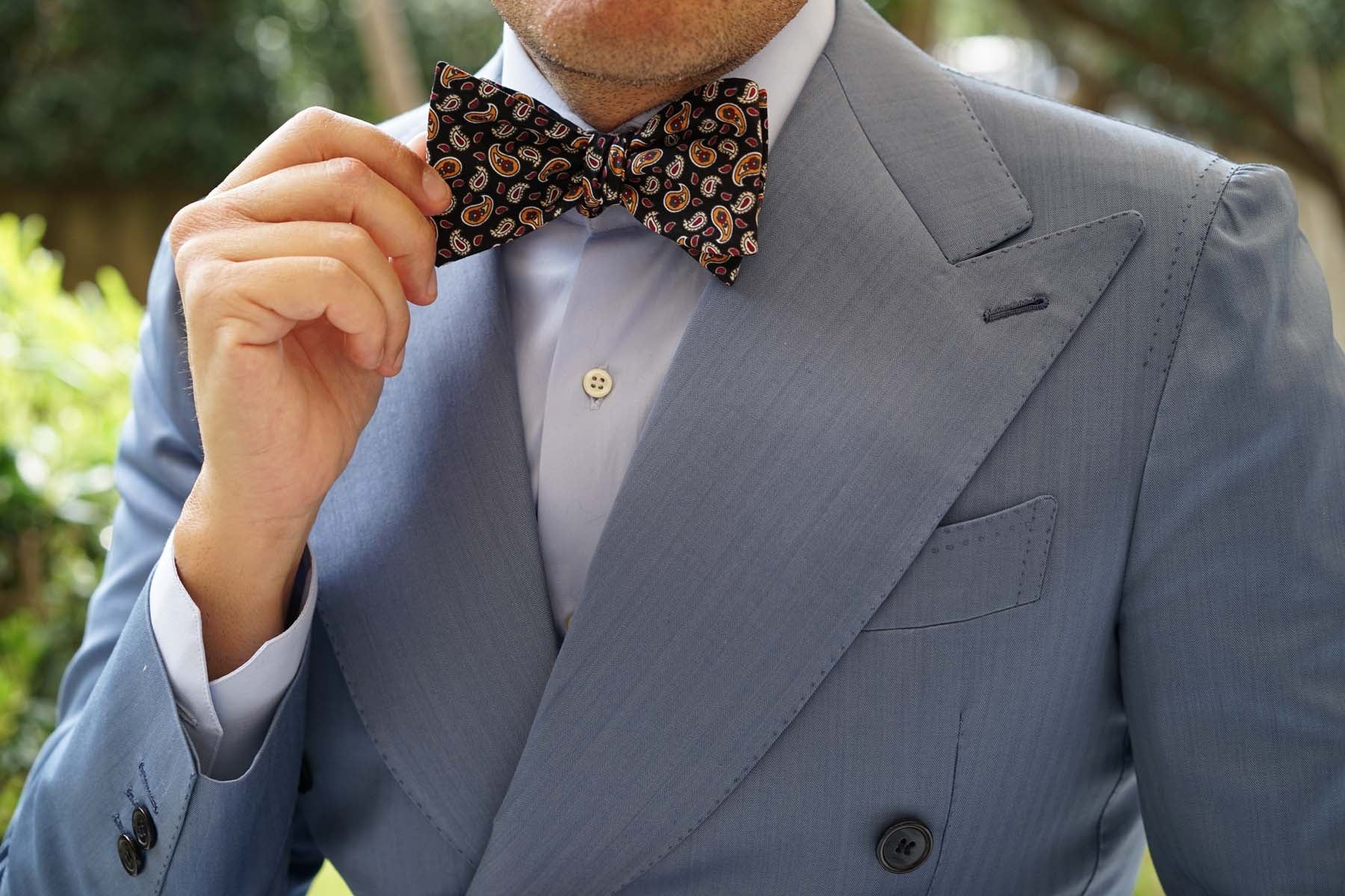 Azerbaijan Paisley Self Bow Tie