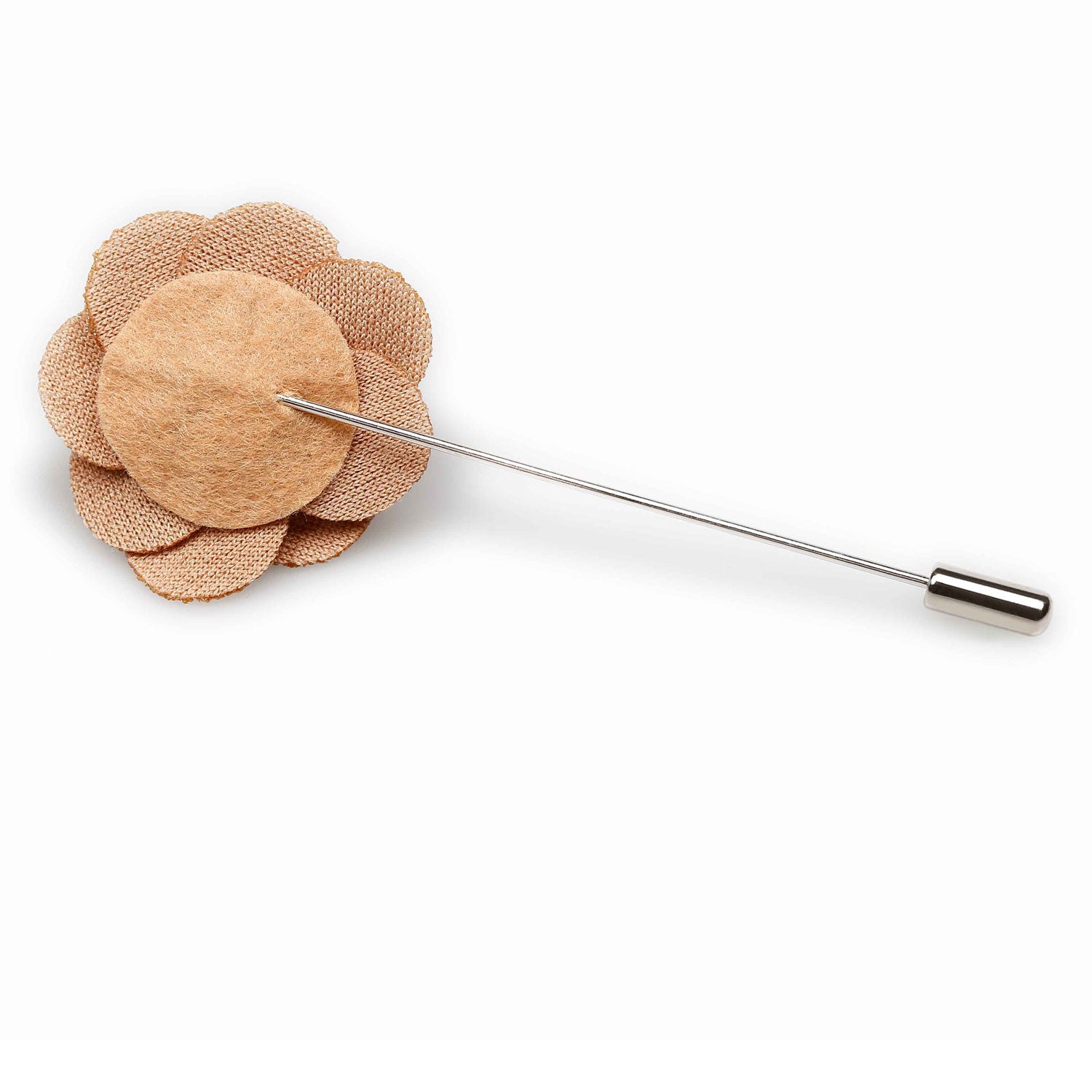 Mini Chino Brown Lapel Flower