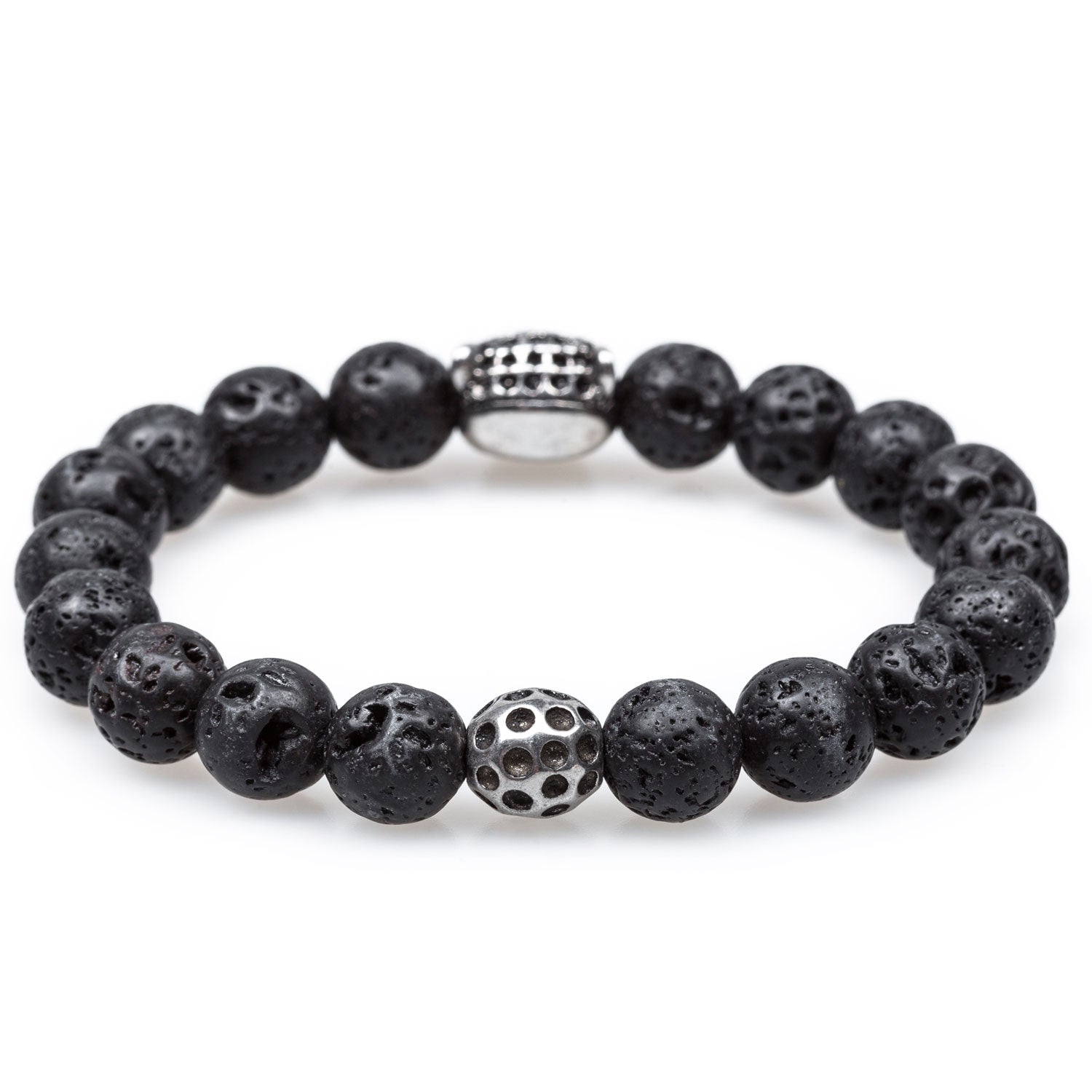 Mount Krakatoa Lava Stone Panther Bracelet